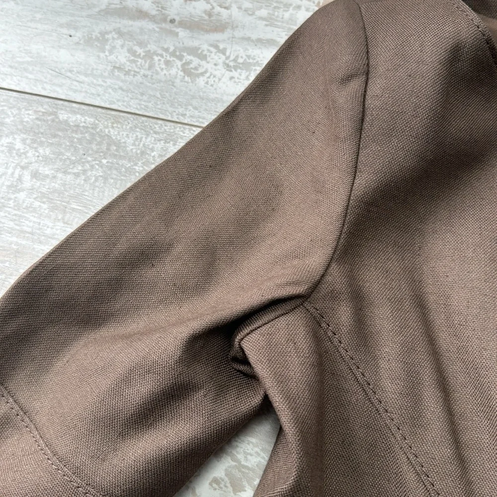 Valentino Linen‎ Blazer Bow Vintage Blazer Padded Shoulders